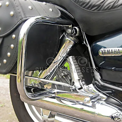 Yamaha Xv750 Xv1100 Virago Chrome Rear Saddlebag Guards Crash Bars Protectors • $197.33