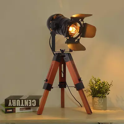 Decoluce Industrial Tripod Floor Table Lamp Tripod Cinema Table Lamp Cinema  • $127.77