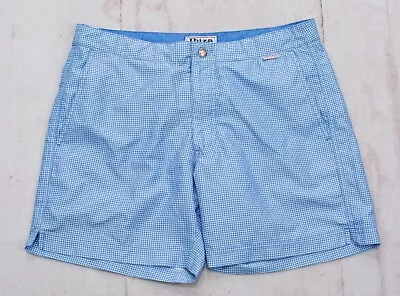 Ibiza Swim Trunks Mens 30 Suit Ocean Club Blue Lined Pockets Hybrid Draw String • $18