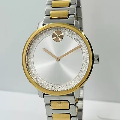 Movado Women's BOLD Sugar Two-Tone 34mm Stainless Steel Swiss Made Watch 3600504 • $230