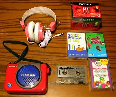 Rare Vintage - My First Sony Kids Walkman Kids Casstte Player + Headphones Set • $224.95