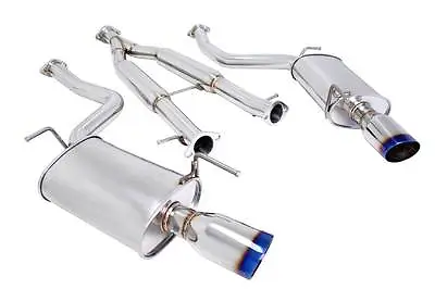 Megan Oe-rs Catback Exhaust 2.5  Dual Ss Ti Burnt Tips For  07-08 Infiniti G35 • $2400