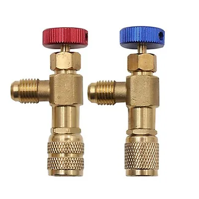 2PCS Air Conditioning Fluorine Safety Manual Valve-Adapter R22/R410 Connector • $13.15