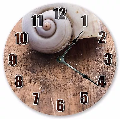 10.5  SEASHELL ON WOOD FLOOR CLOCK - Large 10.5  Wall Clock - Home Décor - 3073 • $35.99