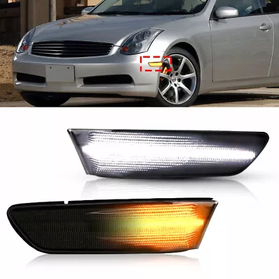 Switchback Smoked LED Side Marker Light Turn Signal 03-06 For Infiniti G35 Sedan • $32.29