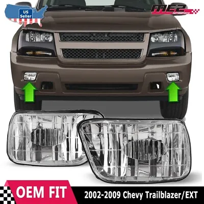 Clear Lens For Chevy Trailblazer 2002-09 Factory Driving Bumper Lamps Fog Lights • $25.99