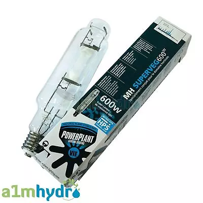 PowerPlant MH Metal Halide SuperVeg Grow Lamp Bulb Hydroponics • £17.99