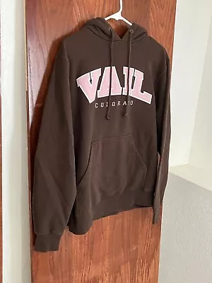 BAC Vail Colorado Size Small Brown And Pink Hooded Sweatshirt  • $15.99