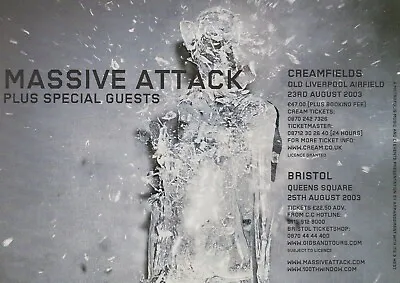 Massive Attack - 100th Window UK Tour Dates August   - Half Size Magazine Advert • £3.99
