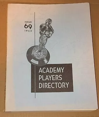 1954 Academy Players Directory Motion Pictures Arts And Sciences Marilyn Monroe • $99