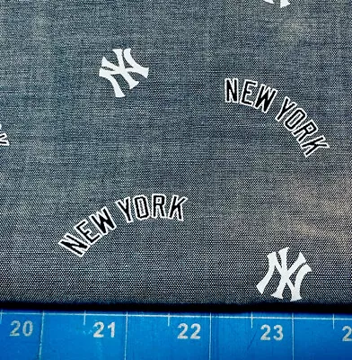 Tina Scrap 9 X21  New York City Yankees NY Baseball Navy Cotton Fabric • $2.99