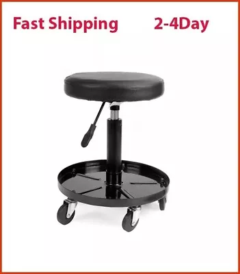 Rolling Shop Stool Mechanics Work Seat Adjustable Chair Roll Swivel Tool Garage • $29.99