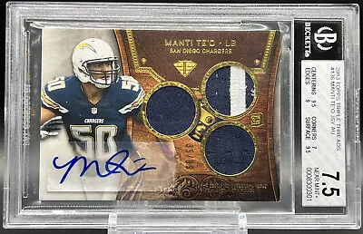 2013 Topps Triple Threads Manti Te'o 35/99 BGS 7.5 NM+ Chargers Patch Auto RC • $24.99