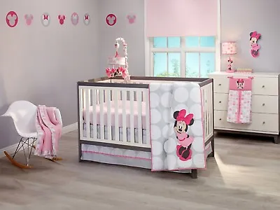 Minnie Mouse: Polka Dots 8 Piece Nursery Crib Bedding Set By Disney • $239.99