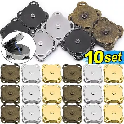 5/10 Sets Magnetic Metal Snap Button DIY Craft Sew On For Coat Bag Accessories • $5.29
