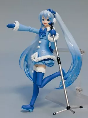 USED Figma EX-039 Vocaloid SNOW MIKU Fluffy Coat Ver Action Figure Max Factory  • $245.27