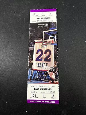 Cleveland Cavaliers Vs Dallas Mavericks - NBA - FULL TICKET - December 3 1995 • $3.88