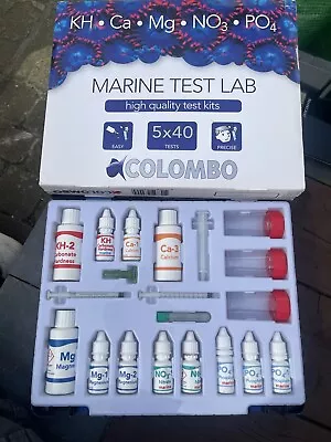 Colombo Aqua Test Lab Aquarium Pond Marine Fish Tank Muti Test Kit 7 Parameters • £15