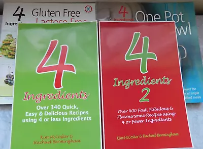 4 Ingredients Cookbook Bundle By Kim McCosker + Rachael Bermingham X 7 !! • $39.99