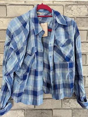 Blue Womens Checked Shirt BNWT Size 12 • £0.99