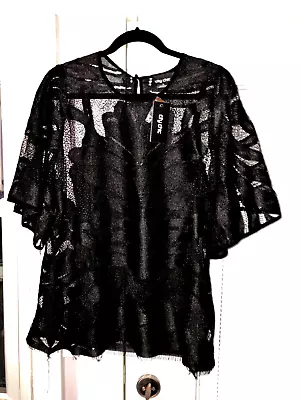 NWT City Chic S NORDSTROMS XL  Black Lace Women's  Blouse & SLINKY TANK TOP #LV2 • $29.90