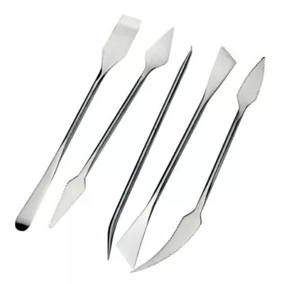  5 Pcs Metal Pottery Tools Clay Sculpting Kit Piece Set Art Supplies • $11.99