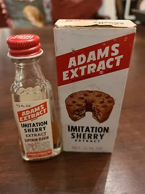 1970's~ Adam's Imitation Sherry ~Extract Bottle With Original Box~.5 Ounces • $14.95