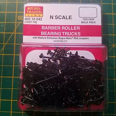 N MICRO TRAINS 003 10 042 Barber Roller Bearing Trucks W/med Cpls 1037-10 • $75