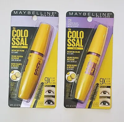 MAYBELLINE THE COLOSSAL MASCARA 231 Classic Black 2 Pack • $13.79