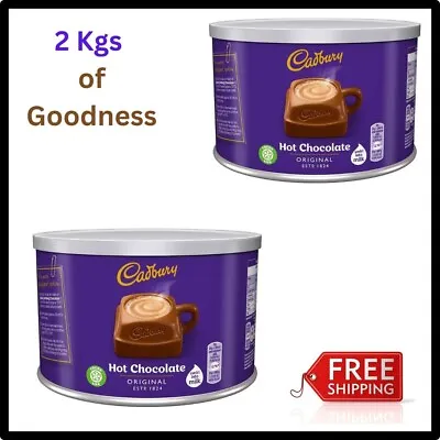 Cadbury Chocolate Drink - 2 Tins 1 Kg Each - Rich And Creamy Hot Cocoa Mix • £22.95