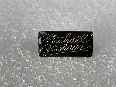 1” Michael Jackson Pin Up Black Yellow Gold Lettering Collectors • $3.99