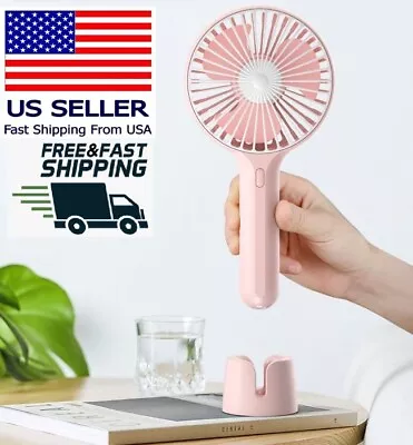 Handheld Mini Fan With Stand Rechargeable USB Longlasting Portable • $15.99