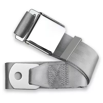 Chrome Latch Gray Seat Belt & Bolt Kit Classic Musclecar Lowrider Truck • $59.95