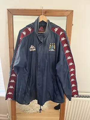 Manchester City Kappa 1997-1999 Jacket Pullover Waterproof Size XL • £99