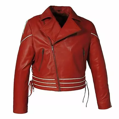 $62 • Buy Freddie Mercury Wembley Concert Red Biker Halloween Men's Faux Leather Jacket@
