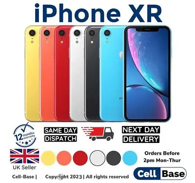 NEW Apple IPhone XR 64GB 128GB 256GB Unlocked Device Smartphone Re- SEALED BOX • £169.99