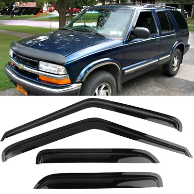 Fits 95-05 GMC Sonoma Jimmy Chevy S10 Blazer Bravada Acrylic Window Visors 4Pc • $32.47