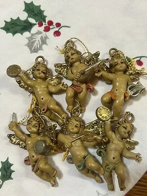 6 Pc VINTAGE Musical Cherubs Choir Angel Figurines Italy FREE SHIPPING! • $29.99