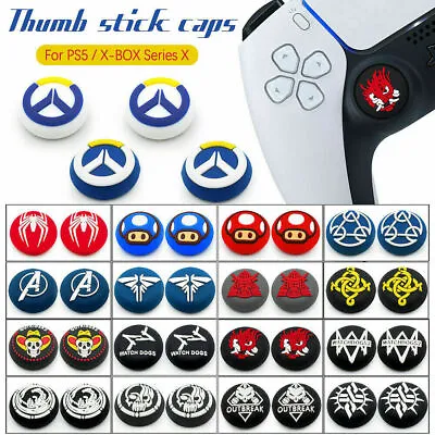 $7.69 • Buy 2X Silicone Thumb Stick Grip Joystick Cover For PS5 PS4 XBOX Series X Controller