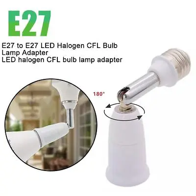 $3.76 • Buy E27 LED Light Bulb Lamp Holder Flexible Extension-Adapter-Socket--