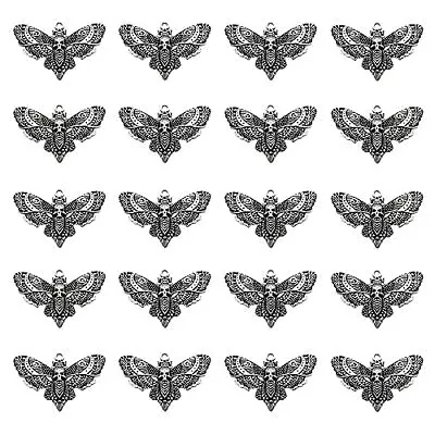 20 Pcs Vintage Moth Charms Pendants For Jewelry Making DIY Bracelets Necklaces • $14