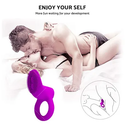 $29.94 • Buy Vibrating Penis Ring Cock Ring Silicone Clitoris Vibrator Couples Adult Sex Toy