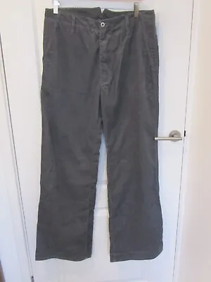 Vintage Mens Womens DIESEL Grey Cord Flared Wide Leg Trousers Size 32 Bargain! • £19.99