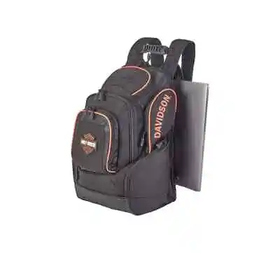 Harley-Davidson® Legend Backpack | Black With Orange • $139.49