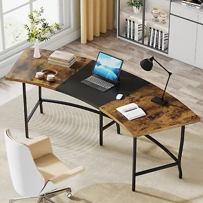 Tribesigns 71  Arc-Shaped Executive Desk. Large Computer Desk Home Office Desk • $161.96