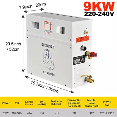 9KW Steam Generator Sauna Steam Engine Home SPA Shower With ST-135M Controller • $341.98