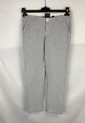 £5.99 • Buy SUPERDRY Ladies Skinny Trousers Short Leg Size UK XS Grey & White Pin Stripe MO1