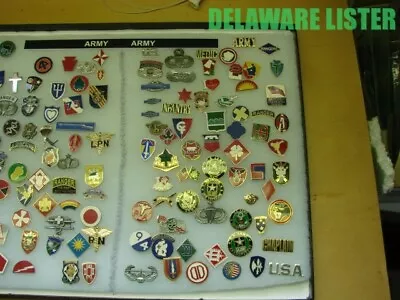 ✅ Huge Mixed Lot Of 50+ US USA Military ARMY Hat/Shirt Pin Pins Collection RARE • $213.75