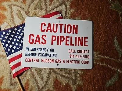 Vintage Original CAUTION GAS PIPELINE Central Hudson Gas & Electric NEW YORK  • $27.99