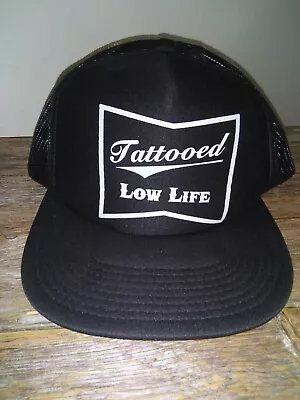 New  Tattooed Low Life  Trucker Hat Miller Lite Beer Style Logo Mens Vintage Cap • $9.29